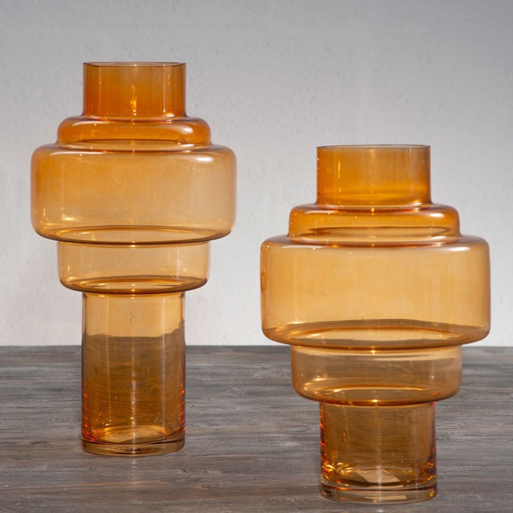 Olivia's Cadence Large Orange Glass Vase