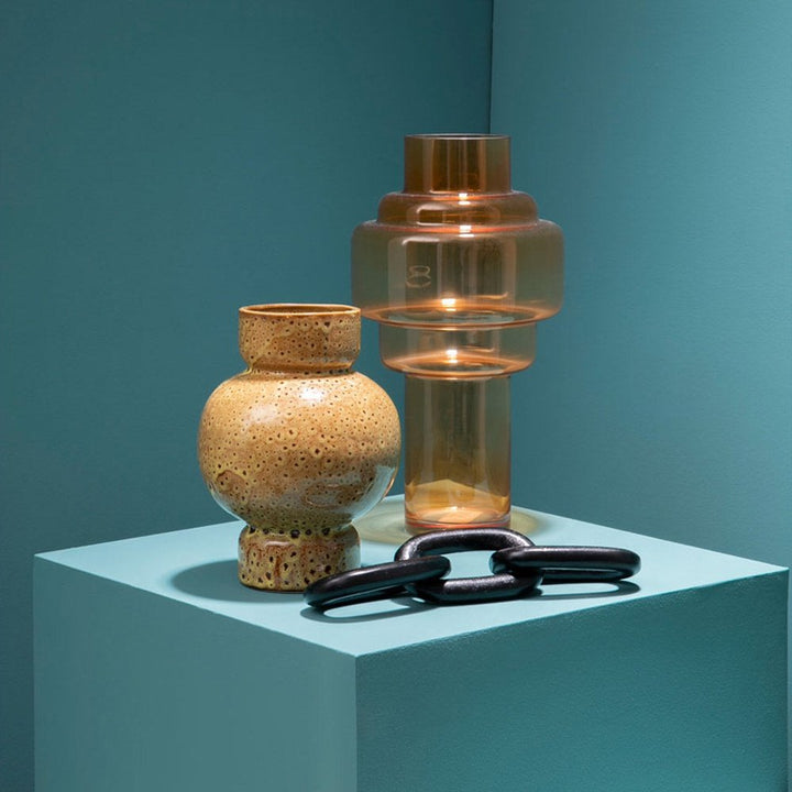 Cadence Large Glass Vase - Orange Premier 3