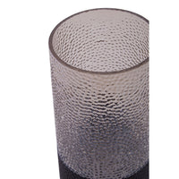 Olivia's Cova Embossed Glass Vase Smoked And Black