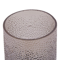 Olivia's Cova Embossed Glass Vase Smoked And Black