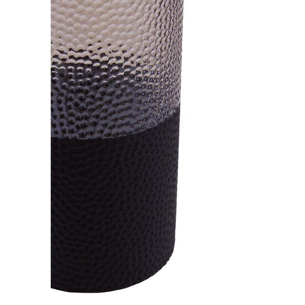 Olivia's Cova Embossed Glass Vase Smoked And Black