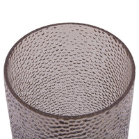 Olivia's Cova Embossed Glass Vase Smoked And Black