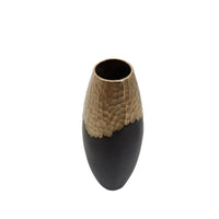 Olivia's Luxe Collection - Black And Gold Dimpled Vase Large