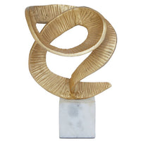 Olivia's Gold Sculpture on White Marble