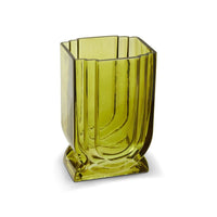 Olivia's Eden Small Glass Vase in Olive Green