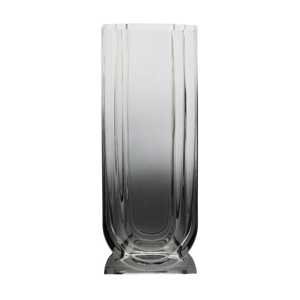 Olivia's Eden Large Glass Vase in Grey Ombre