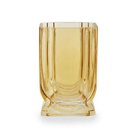 Olivia's Eden Small Glass Vase in Ochre Yellow