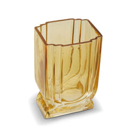 Olivia's Eden Small Glass Vase in Ochre Yellow