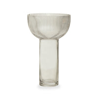 Olivia's Soft Industrial Collection - Esla Large Glass Vase in Grey