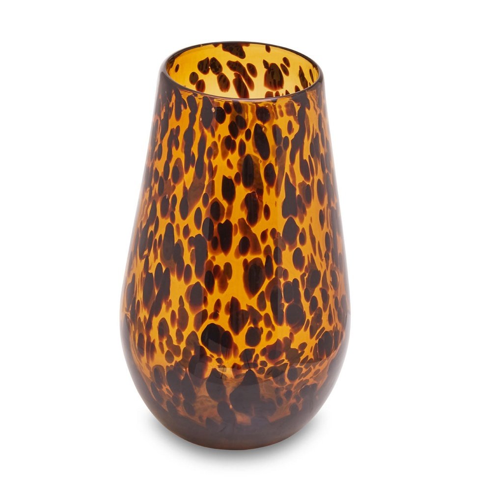 Olivia's Cerise Small Tortoise Shell Effect Glass Vase