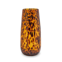 Olivia's Cerise Large Tortoise Shell Effect Glass Vase