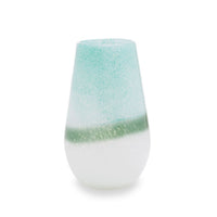 Olivia's Cerise Small Turquoise Ombre Glass Vase