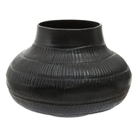 Olivia's Decima Small Rough Vase in Black