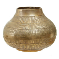 Olivia's Decima Large Rough Vase in Gold