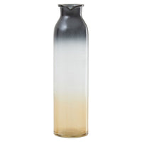 Olivia's Garbo Large Glass Bottle Vase in Black & Gold Ombre