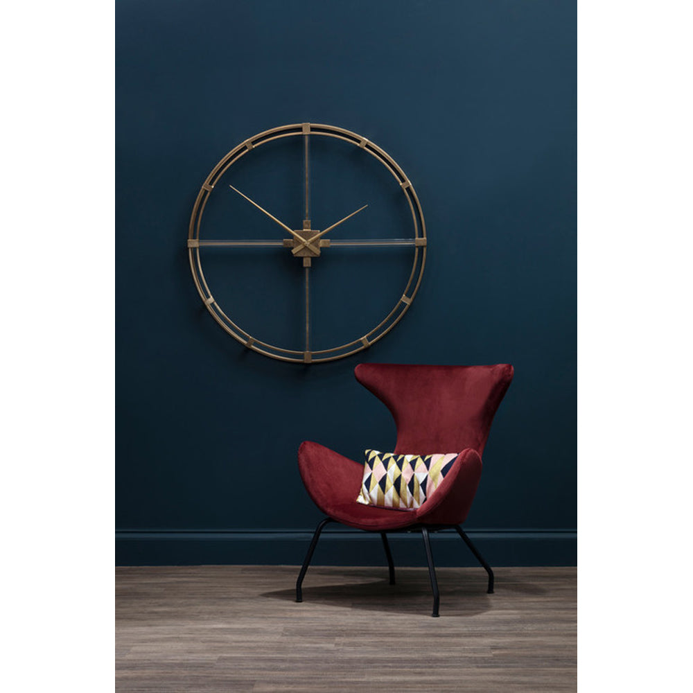  Premier-Olivia's Boutique Hotel Collection - Gold Dual Ring Round Wall Clock-Gold 805 