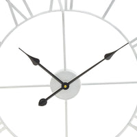 Olivia's Soft Industrial Collection - Geneva Roman Numeral Wall Clock in Silver