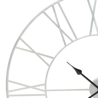 Olivia's Soft Industrial Collection - Geneva Roman Numeral Wall Clock in Silver