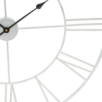 Olivia's Soft Industrial Collection - Geneva Roman Numeral Wall Clock in Silver