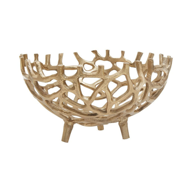 Olivia's Pramoda Small Coral Effect Bowl in Gold