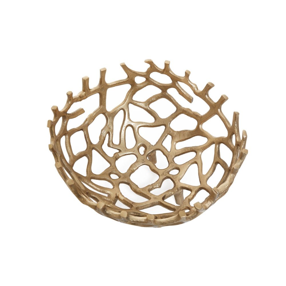 Olivia's Pramoda Small Coral Effect Bowl in Gold