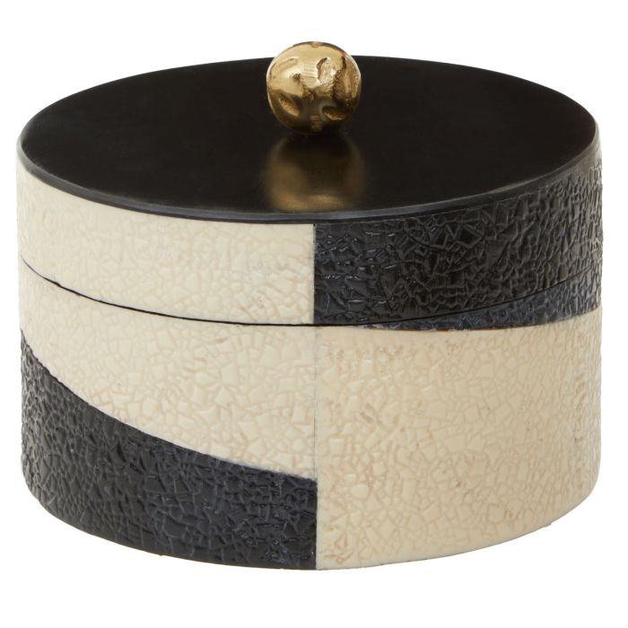 Olivia's Large Black & White Trinket Box