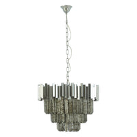 Olivia's Luxe Collection - Penny Nickel Antique Mirror Chandelier Small