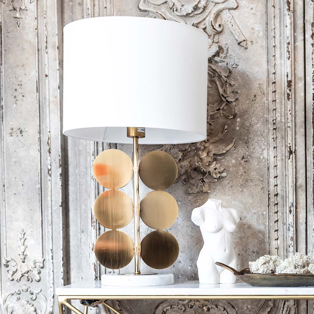 Olivia's Boutique Hotel Collection - Gold Disc Table Lamp