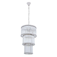 Olivia's Salsa 3 Tier Chandelier Nickel Finish