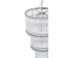 Olivia's Salsa 3 Tier Chandelier Nickel Finish