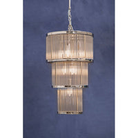 Olivia's Salsa 3 Tier Chandelier Nickel Finish