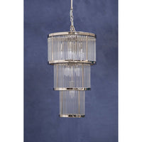 Olivia's Salsa 3 Tier Chandelier Nickel Finish