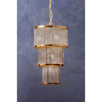 Olivia's Luxe Collection - Salsa 3 Tier Drum Chandelier Gold Finish