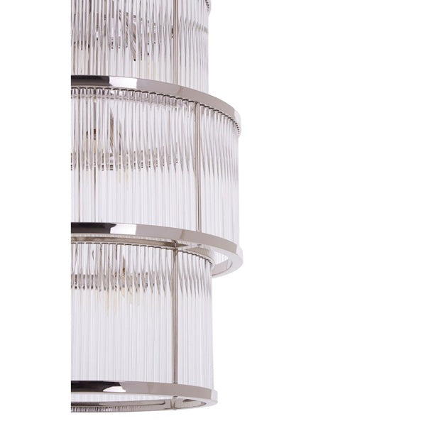 Salsa 3 Tier Drum Chandelier - Nickel Finish Premier 7