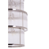 Olivia's Salsa 3 Tier Drum Chandelier Nickel Finish