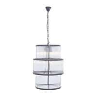 Olivia's Luxe Collection - Salsa Antique 3 Tier Drum Chandelier Black