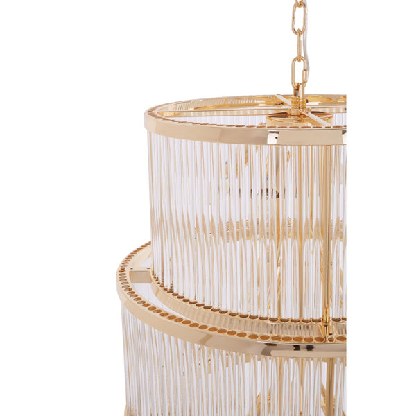  Premier-Olivia's Luxe Collection - Salsa 3 Tier Chandelier Gold Finish-Gold 549 