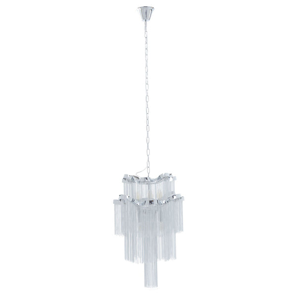 Olivia's Luxe Collection - Lorrie Aluminium Chain 2 Tier Pendant Chrome Iron Frame