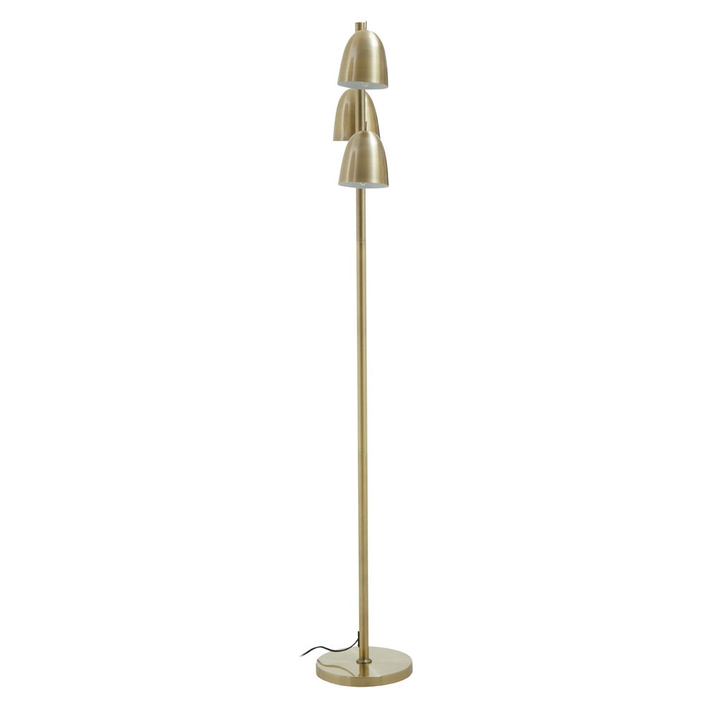 Olivia's Soft Industrial Collection - Newton Floor Lamp in Brass Finish