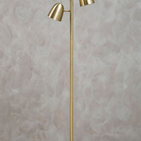 Olivia's Soft Industrial Collection - Newton Floor Lamp in Brass Finish