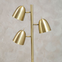 Olivia's Soft Industrial Collection - Newton Floor Lamp in Brass Finish