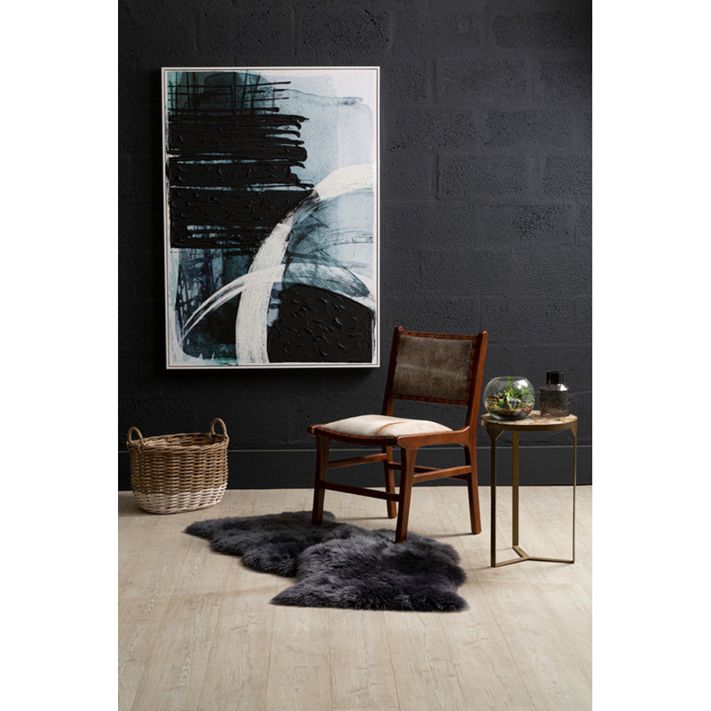  Premier-Olivia's Luxe Collection - Black And Blue Abstract Wall Art-Black, Blue 541 