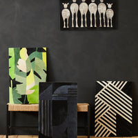 Olivia's Soft Industrial Collection - Safy Deco Print Wall Art in Grey & Black