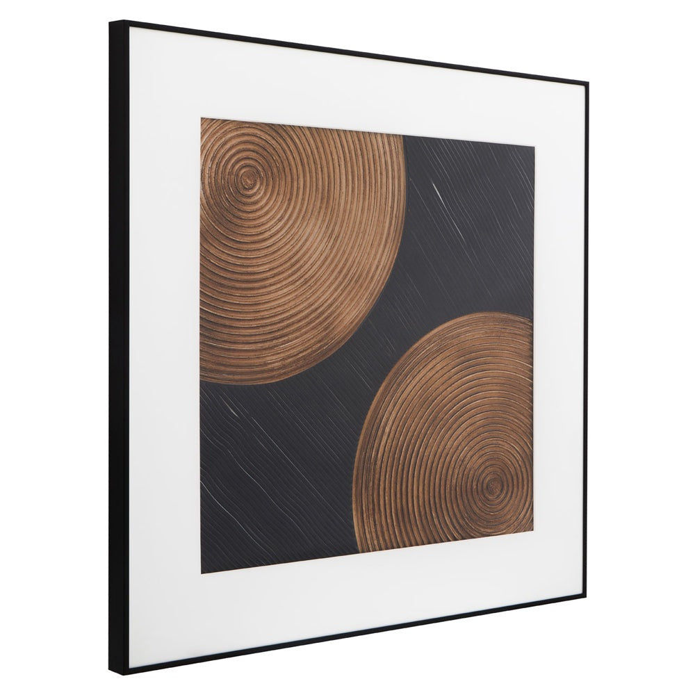 Olivia's Soft Industrial Collection - Neavah Wall Art in Black & Brown