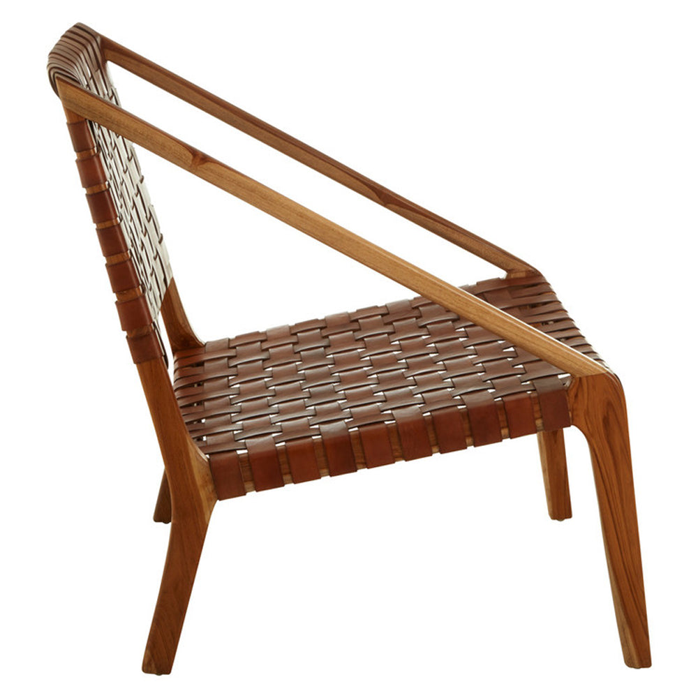 Olivia's Koko Leaned Woven Occasional Chair Brown