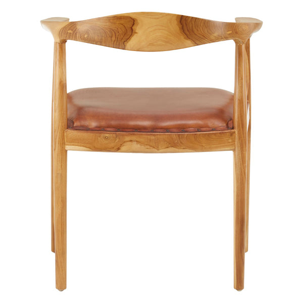 Olivia's Kia Leather Dining Chair Brown