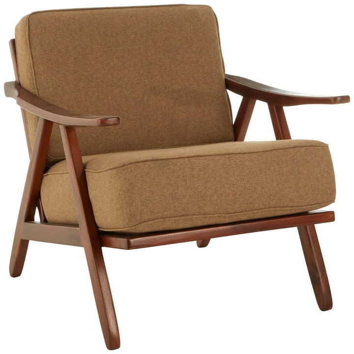 Katherine Accent Chair - Walnut Teak Wood & Light Brown Premier 2