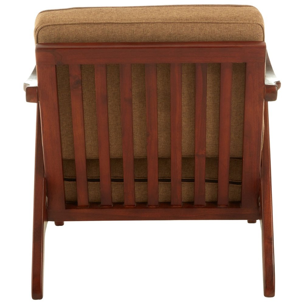 Katherine Accent Chair - Walnut Teak Wood & Light Brown Premier 4