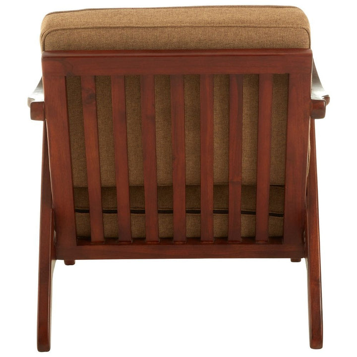 Katherine Accent Chair - Walnut Teak Wood & Light Brown Premier 4