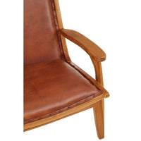 Olivia's Kate Leaned Occasional Chair Leather Brown